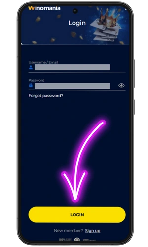 Winomania Login Screen