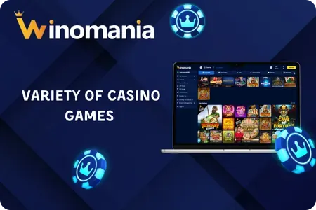 Winomania login page for playing casino slots online